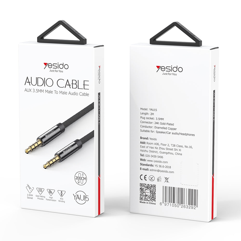 Yesido Audio Cable Aux 3.5MM 2M YAU15